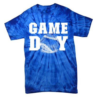 Game Day Baseball Funny Gift Mom Game Day Baseball Funny Gift Baseball Gift Tie-Dye T-Shirt