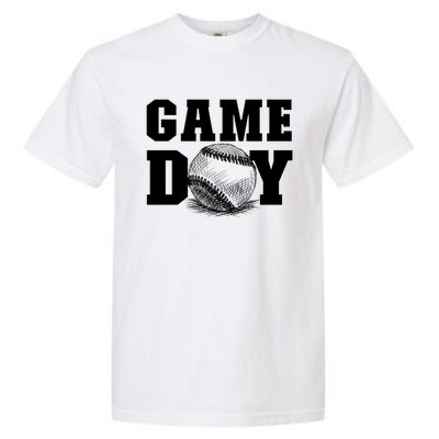 Game Day Baseball Funny Gift Mom Game Day Baseball Funny Gift Baseball Gift Garment-Dyed Heavyweight T-Shirt