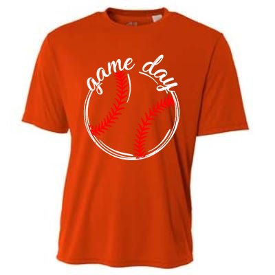 Game Day Baseball Softball Life For Mom Dad Son Daughter Gift Cooling Performance Crew T-Shirt