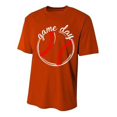 Game Day Baseball Softball Life For Mom Dad Son Daughter Gift Performance Sprint T-Shirt