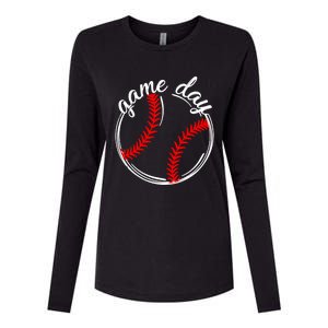 Game Day Baseball Softball Life For Mom Dad Son Daughter Gift Womens Cotton Relaxed Long Sleeve T-Shirt