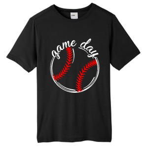 Game Day Baseball Softball Life For Mom Dad Son Daughter Gift Tall Fusion ChromaSoft Performance T-Shirt