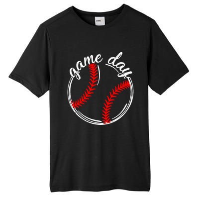 Game Day Baseball Softball Life For Mom Dad Son Daughter Gift Tall Fusion ChromaSoft Performance T-Shirt