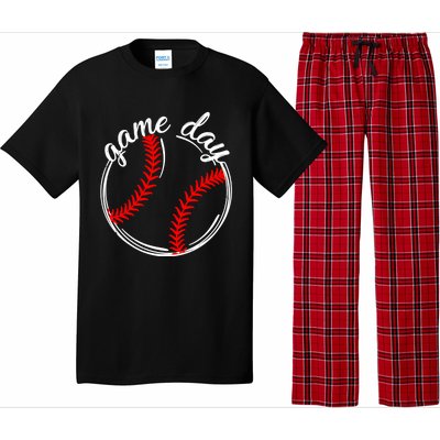 Game Day Baseball Softball Life For Mom Dad Son Daughter Gift Pajama Set