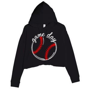 Game Day Baseball Softball Life For Mom Dad Son Daughter Gift Crop Fleece Hoodie