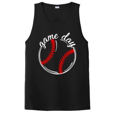 Game Day Baseball Softball Life For Mom Dad Son Daughter Gift PosiCharge Competitor Tank