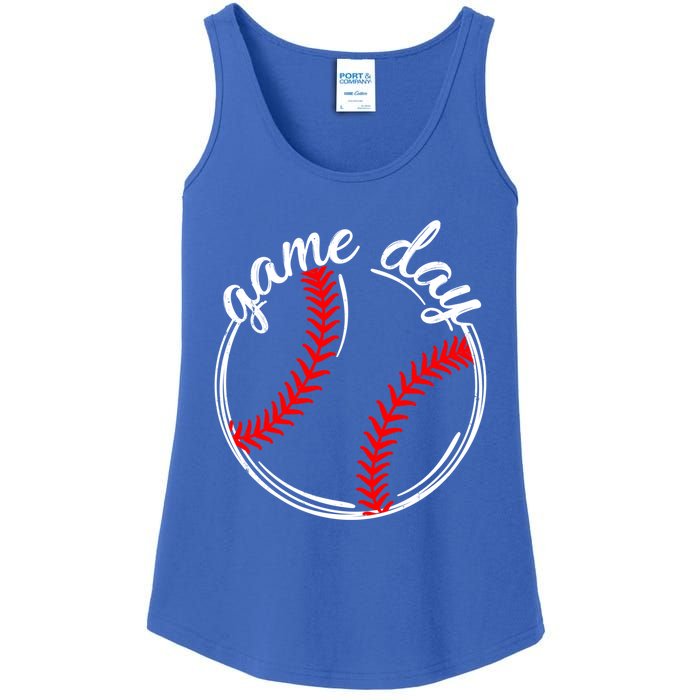 Game Day Baseball Softball Life For Mom Dad Son Daughter Gift Ladies Essential Tank