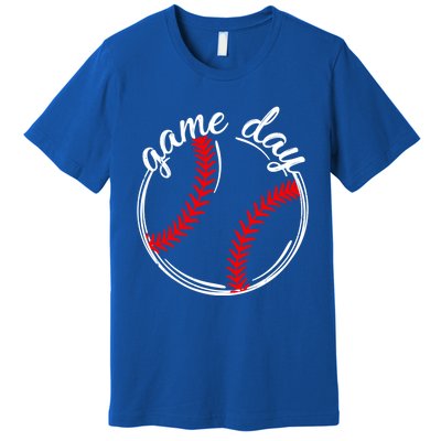 Game Day Baseball Softball Life For Mom Dad Son Daughter Gift Premium T-Shirt