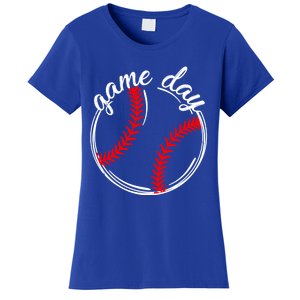 Game Day Baseball Softball Life For Mom Dad Son Daughter Gift Women's T-Shirt