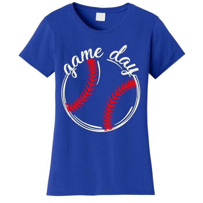 Game Day Baseball Softball Life For Mom Dad Son Daughter Gift Women's T-Shirt