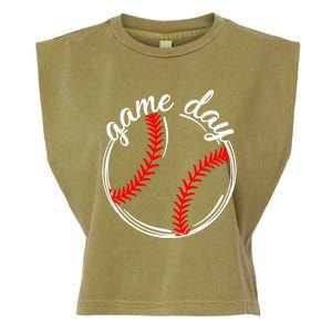 Game Day Baseball Softball Life For Mom Dad Son Daughter Gift Garment-Dyed Women's Muscle Tee