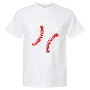 Game Day Baseball Softball Life For Mom Dad Son Daughter Gift Garment-Dyed Heavyweight T-Shirt