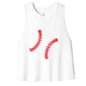 Game Day Baseball Softball Life For Mom Dad Son Daughter Gift Women's Racerback Cropped Tank