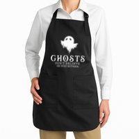 Ghosts Dont Believe In You Either Paranormal Investigator Full-Length Apron With Pockets