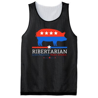 Grilling Dad Bbq Ribertarian Funny Politics Mesh Reversible Basketball Jersey Tank