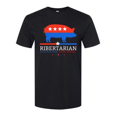 Grilling Dad Bbq Ribertarian Funny Politics Softstyle® CVC T-Shirt