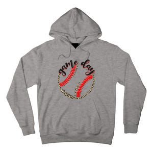 Game Day Baseball Life Softball Life Mom Mothers Day Leopard Tall Hoodie