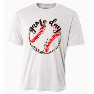 Game Day Baseball Life Softball Life Mom Mothers Day Leopard Cooling Performance Crew T-Shirt