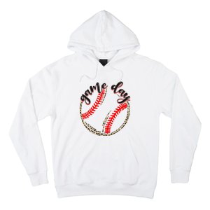 Game Day Baseball Life Softball Life Mom Mothers Day Leopard Hoodie