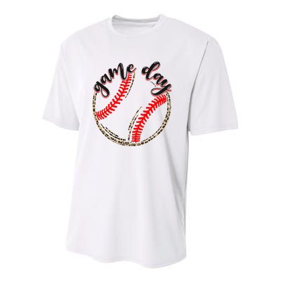 Game Day Baseball Life Softball Life Mom Mothers Day Leopard Youth Performance Sprint T-Shirt