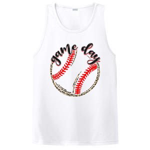 Game Day Baseball Life Softball Life Mom Mothers Day Leopard PosiCharge Competitor Tank