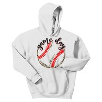 Game Day Baseball Life Softball Life Mom Mothers Day Leopard Kids Hoodie