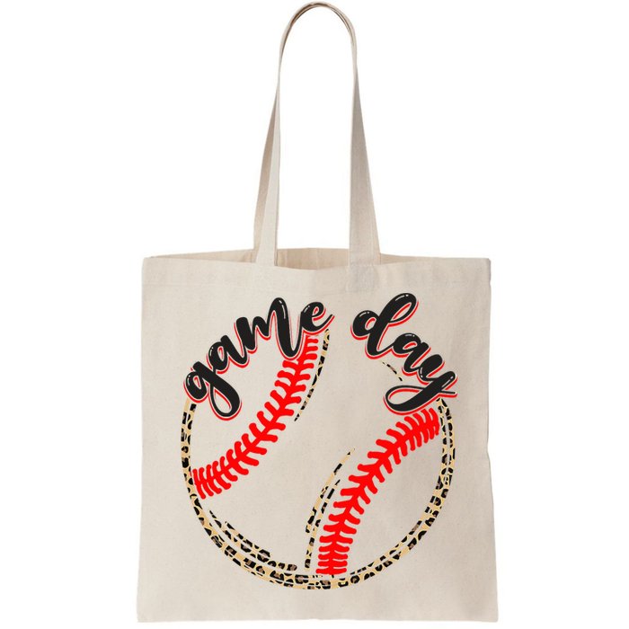 Game Day Baseball Life Softball Life Mom Mothers Day Leopard Bag