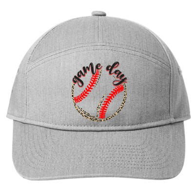 Game Day Baseball Life Softball Life Mom Mothers Day Leopard 7-Panel Snapback Hat