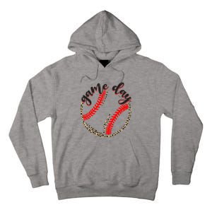 Game Day Baseball Life Softball Life Mom Mothers Day Leopard Tall Hoodie