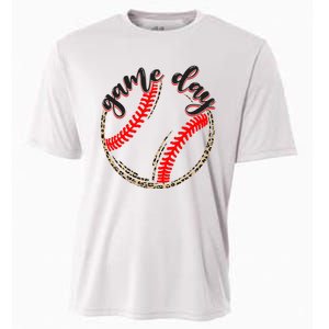 Game Day Baseball Life Softball Life Mom Mothers Day Leopard Cooling Performance Crew T-Shirt