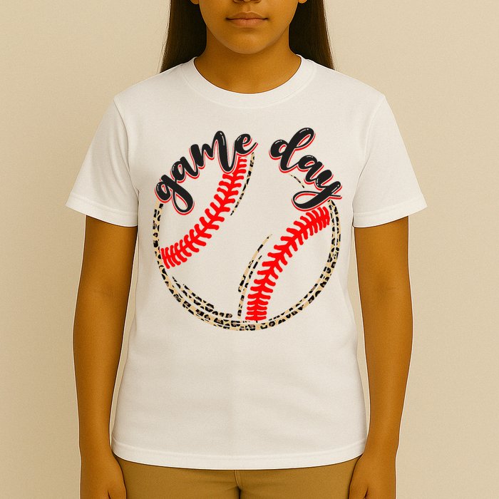 Game Day Baseball Life Softball Life Mom Mothers Day Leopard T-Shirt