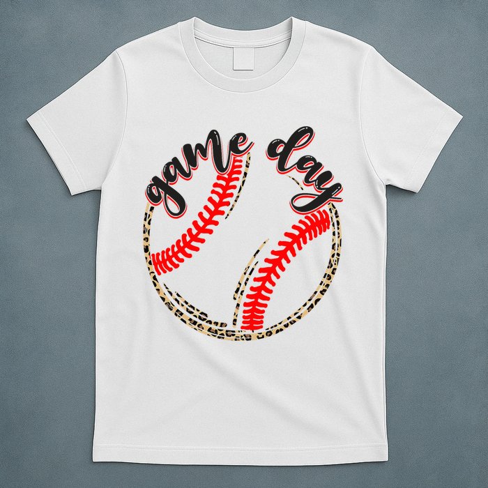 Game Day Baseball Life Softball Life Mom Mothers Day Leopard T-Shirt