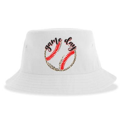 Game Day Baseball Life Softball Life Mom Mothers Day Leopard Sustainable Bucket Hat