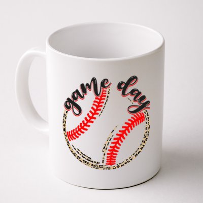 Game Day Baseball Life Softball Life Mom Mothers Day Leopard Coffee Mug