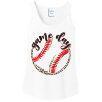 Game Day Baseball Life Softball Life Mom Mothers Day Leopard Ladies Essential Tank