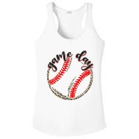 Game Day Baseball Life Softball Life Mom Mothers Day Leopard Ladies PosiCharge Competitor Racerback Tank