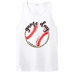 Game Day Baseball Life Softball Life Mom Mothers Day Leopard PosiCharge Competitor Tank