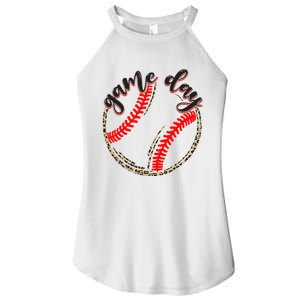 Game Day Baseball Life Softball Life Mom Mothers Day Leopard Women's Perfect Tri Rocker Tank