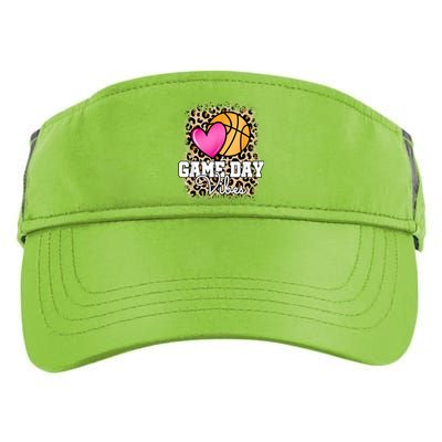 Game Day Basketball Leopard Print Women Girls Basketball Adult Drive Performance Visor