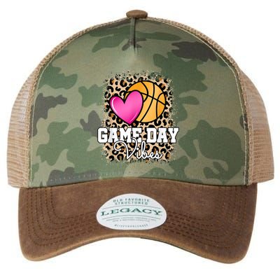 Game Day Basketball Leopard Print Women Girls Basketball Legacy Tie Dye Trucker Hat