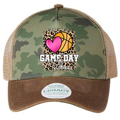 Game Day Basketball Leopard Print Women Girls Basketball Legacy Tie Dye Trucker Hat