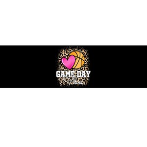 Game Day Basketball Leopard Print Women Girls Basketball Bumper Sticker