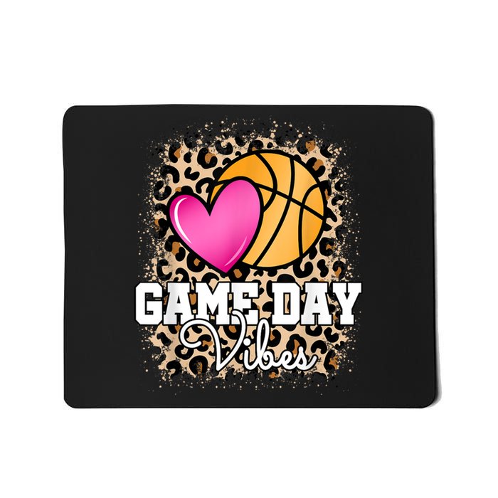 Game Day Basketball Leopard Print Women Girls Basketball Mousepad