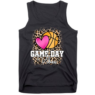 Game Day Basketball Leopard Print Women Girls Basketball Tank Top