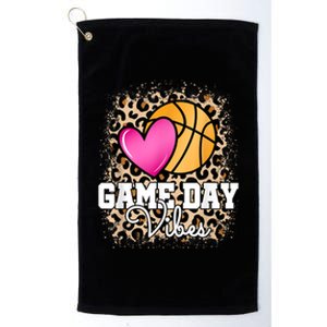 Game Day Basketball Leopard Print Women Girls Basketball Platinum Collection Golf Towel