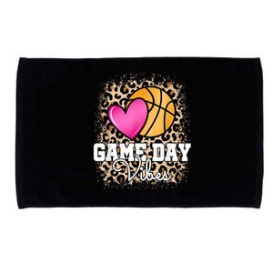 Game Day Basketball Leopard Print Women Girls Basketball Microfiber Hand Towel