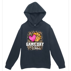 Game Day Basketball Leopard Print Women Girls Basketball Urban Pullover Hoodie