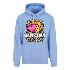 Game Day Basketball Leopard Print Women Girls Basketball Unisex Surf Hoodie