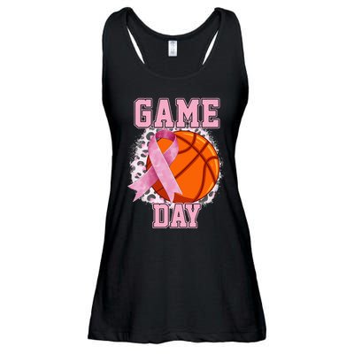 Game Day Breast Cancer Awareness Basketball Tackle Cancer Ladies Essential Flowy Tank