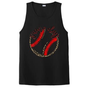 Game Day Baseball Life Softball Life Mom Mothers Day Leopard PosiCharge Competitor Tank